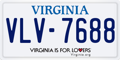 VA license plate VLV7688