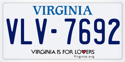 VA license plate VLV7692