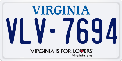 VA license plate VLV7694