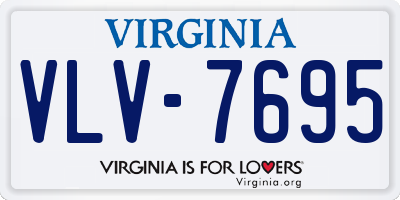 VA license plate VLV7695