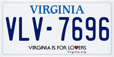 VA license plate VLV7696