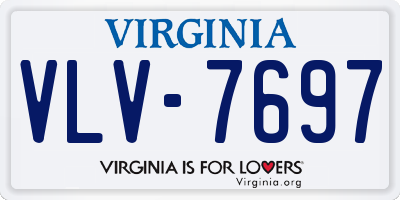 VA license plate VLV7697