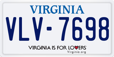 VA license plate VLV7698