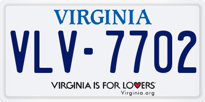 VA license plate VLV7702