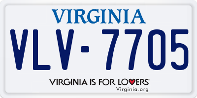 VA license plate VLV7705