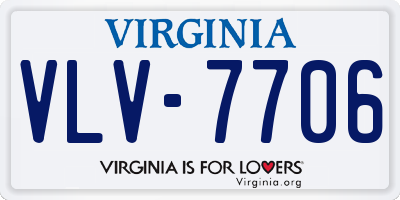 VA license plate VLV7706