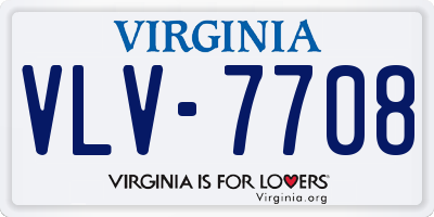 VA license plate VLV7708