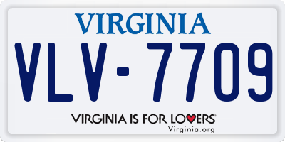 VA license plate VLV7709