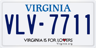 VA license plate VLV7711