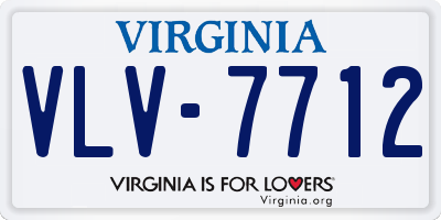 VA license plate VLV7712