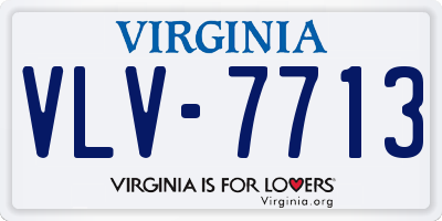 VA license plate VLV7713