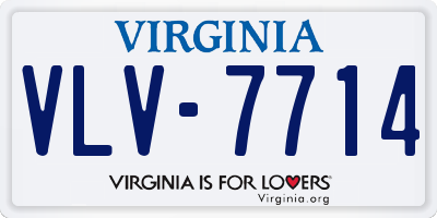 VA license plate VLV7714