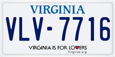 VA license plate VLV7716