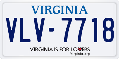 VA license plate VLV7718