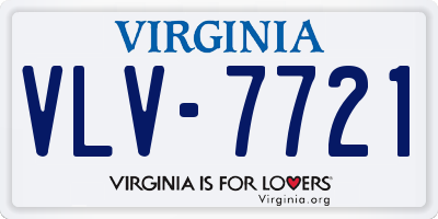 VA license plate VLV7721