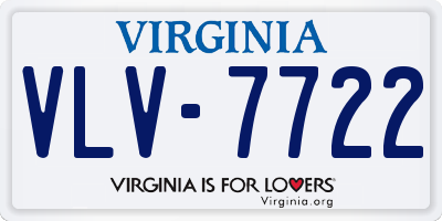 VA license plate VLV7722