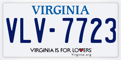 VA license plate VLV7723