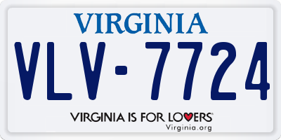 VA license plate VLV7724