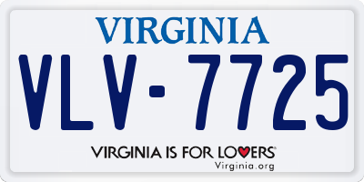 VA license plate VLV7725