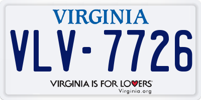 VA license plate VLV7726