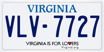 VA license plate VLV7727