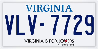 VA license plate VLV7729