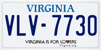 VA license plate VLV7730