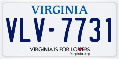 VA license plate VLV7731