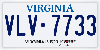 VA license plate VLV7733