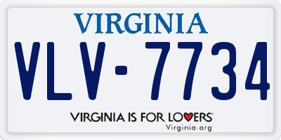 VA license plate VLV7734