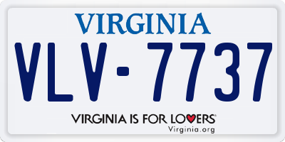 VA license plate VLV7737