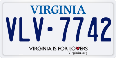 VA license plate VLV7742