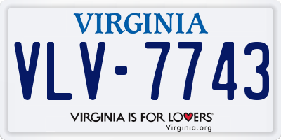 VA license plate VLV7743