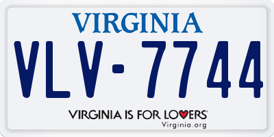 VA license plate VLV7744