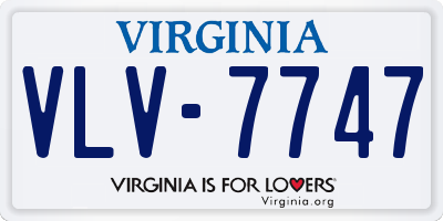 VA license plate VLV7747