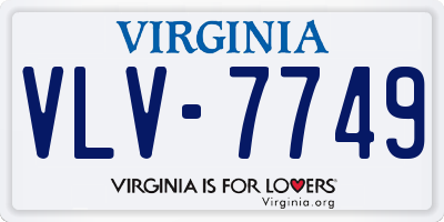 VA license plate VLV7749