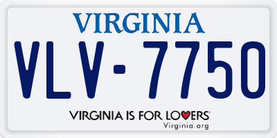 VA license plate VLV7750