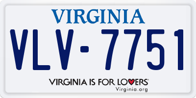 VA license plate VLV7751