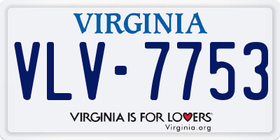 VA license plate VLV7753