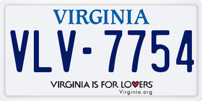 VA license plate VLV7754