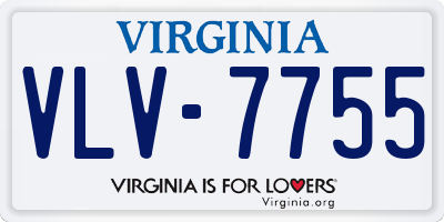 VA license plate VLV7755