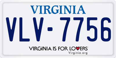 VA license plate VLV7756