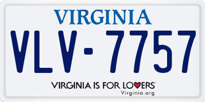 VA license plate VLV7757