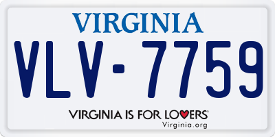 VA license plate VLV7759