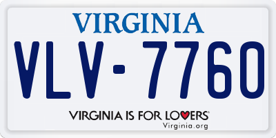 VA license plate VLV7760