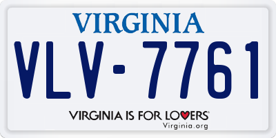 VA license plate VLV7761