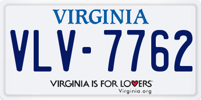 VA license plate VLV7762