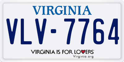 VA license plate VLV7764