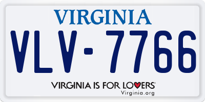 VA license plate VLV7766