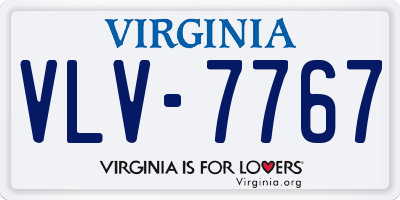 VA license plate VLV7767